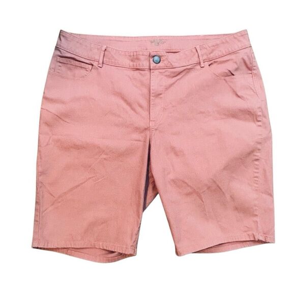 Riders by Lee 22W Terra cotta color Jean style shorts embellished pockets - Picture 1 of 9
